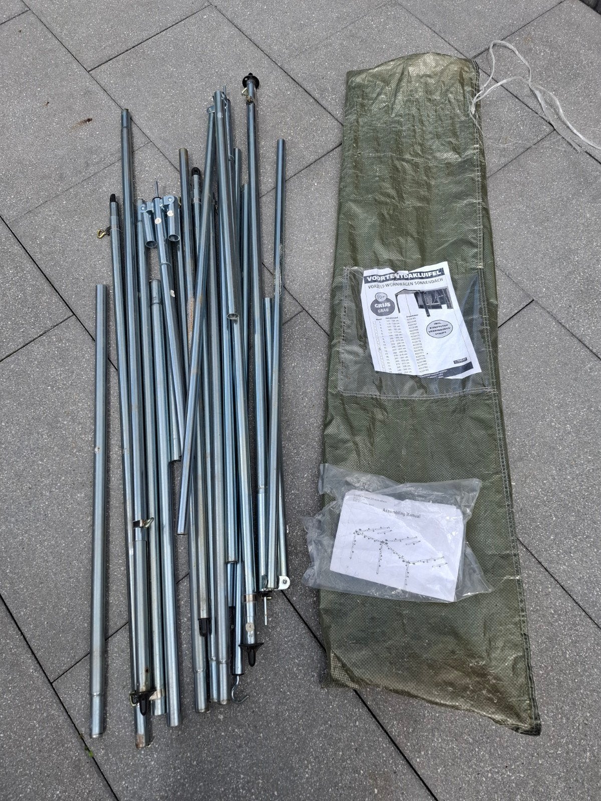 Dorema/Tencate luifelstokken maat 11 staal., Ophalen of Verzenden, Gebruikt