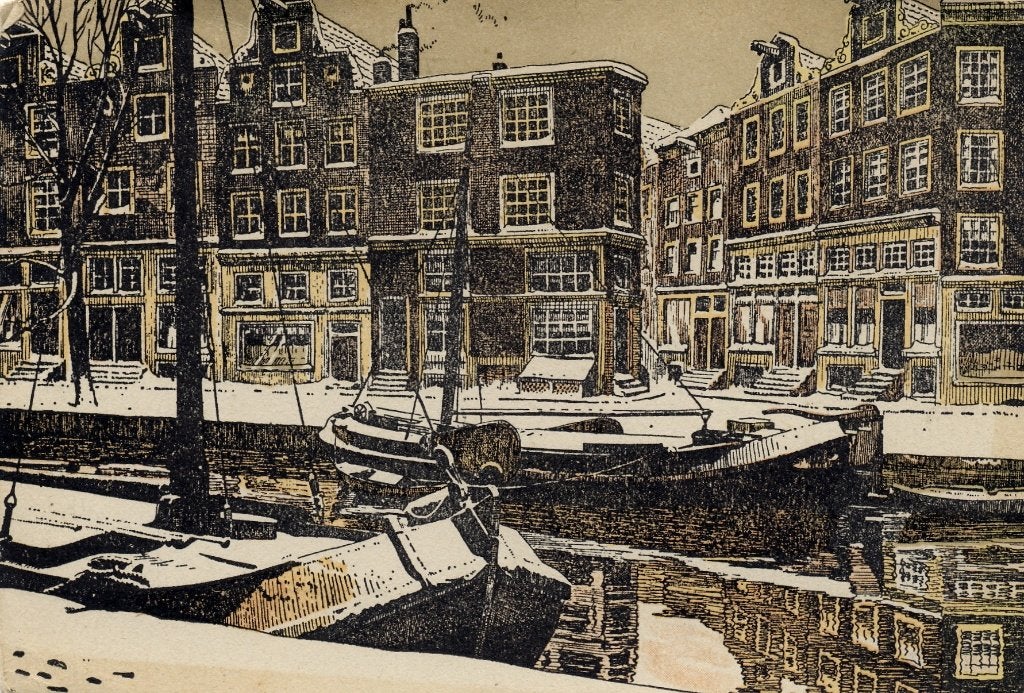 Prinsengracht AMSTERDAM, Verzenden, 1940 tot 1960, Gelopen, Noord-Holland