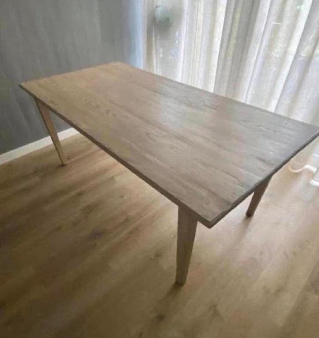Eetkamer tafel / eettafel massief eiken 100 x 200 cm, Ophalen, Rechthoekig, 50 tot 100 cm