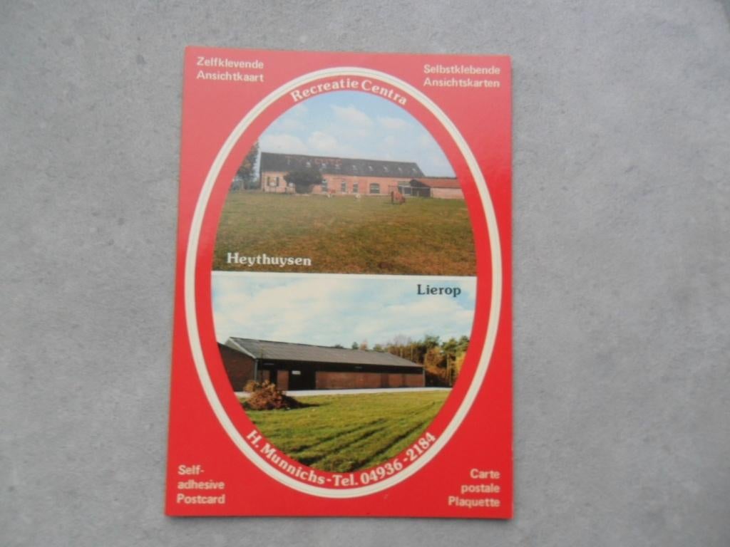 Heythuysen/Lierop  sticker kaart 1982, Verzamelen, Ansichtkaarten | Nederland, Verzenden, 1980 tot heden, Noord-Brabant