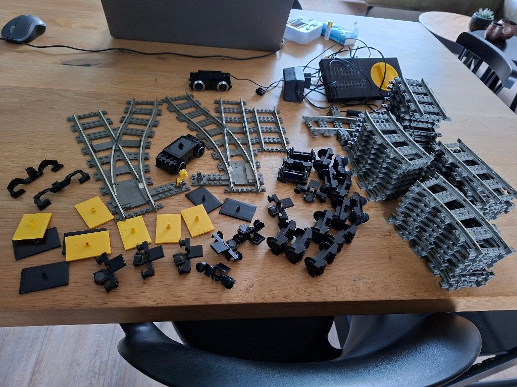9 volt treinrails, transformator en andere onderdelen, Ophalen of Verzenden, Gebruikt, Lego, Overige thema's