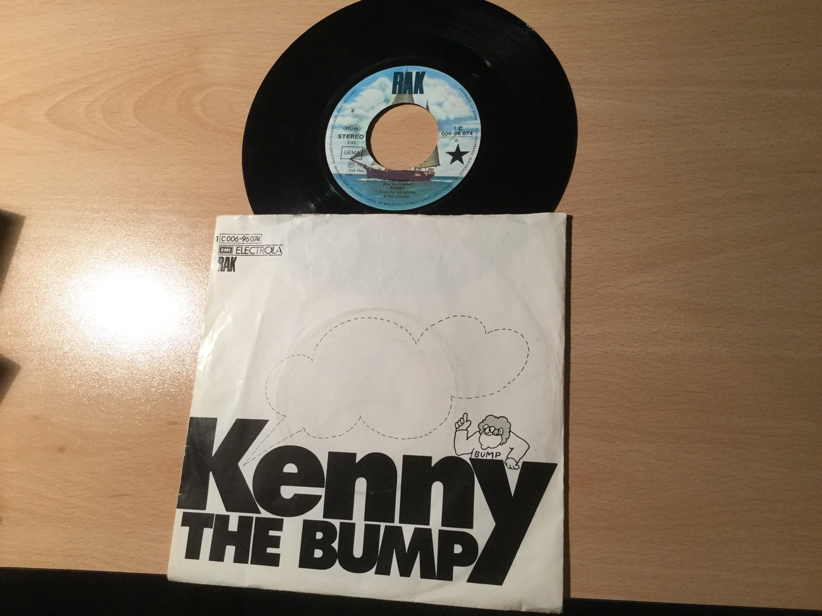 Kenny the Bump-Original vinyl single., Gebruikt, 7 inch, Single, Ophalen of Verzenden