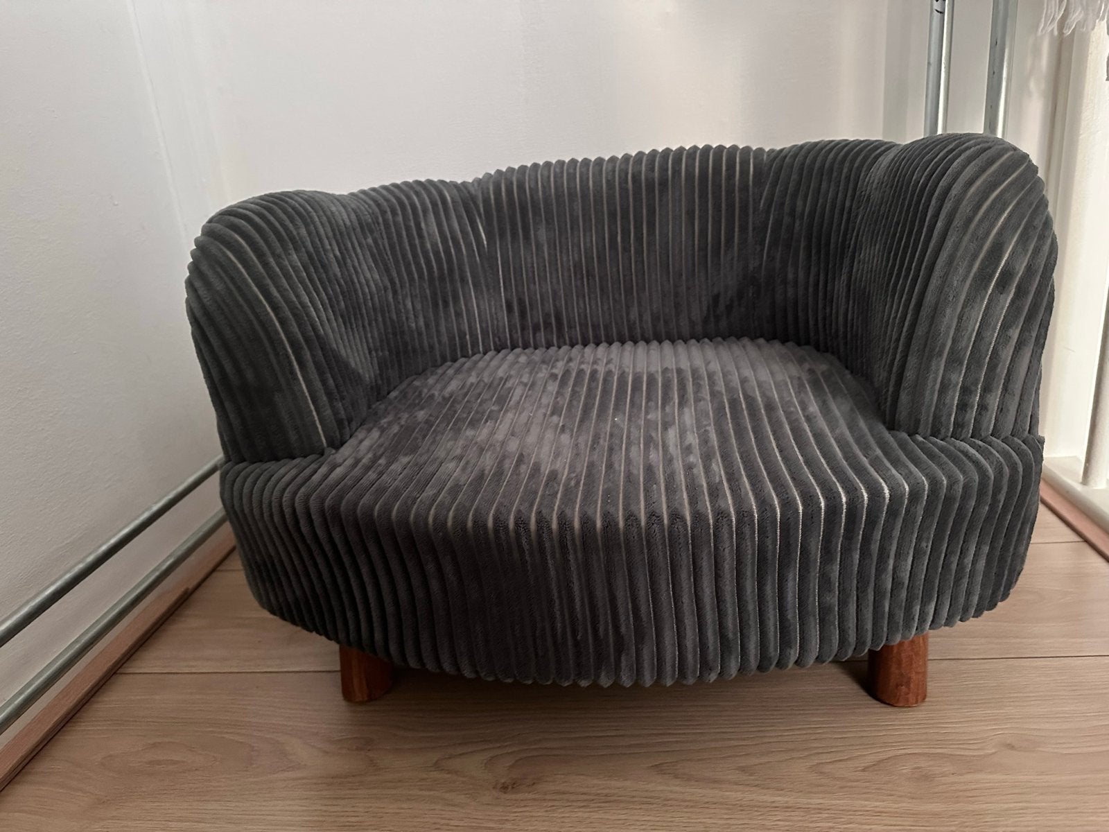 Nieuwe mini-fauteuil van teddy ribstof, Dieren en Toebehoren, Hondenmanden, Nieuw, Ophalen