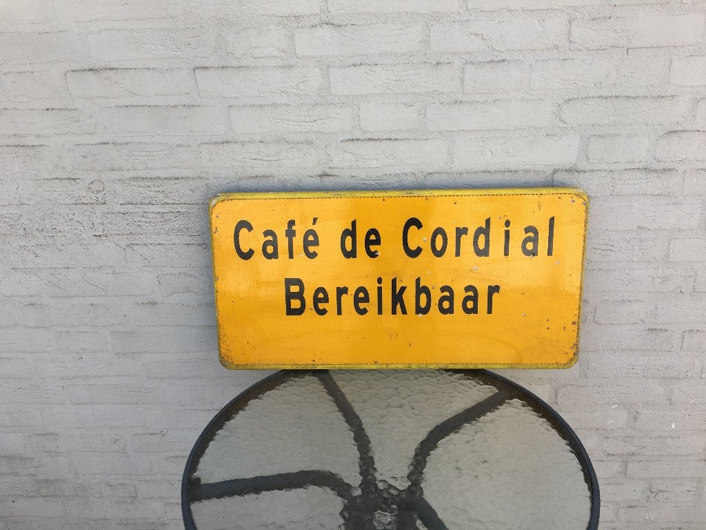 horeca bord cafe de Cordial metaal en stevig mancave, Ophalen of Verzenden, Reclamebord, Plaat of Schild, Overige merken