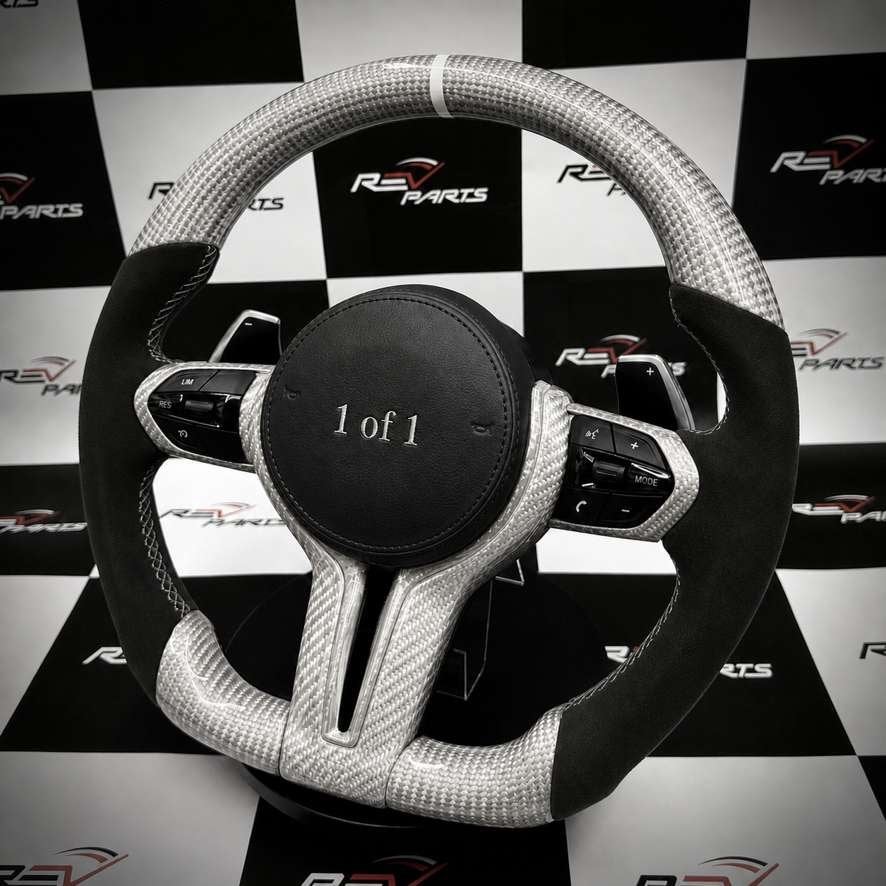 Custom zilver alcantara stuur voor BMW F en E modellen, Ophalen of Verzenden, RevParts, Info@revparts.nl, .