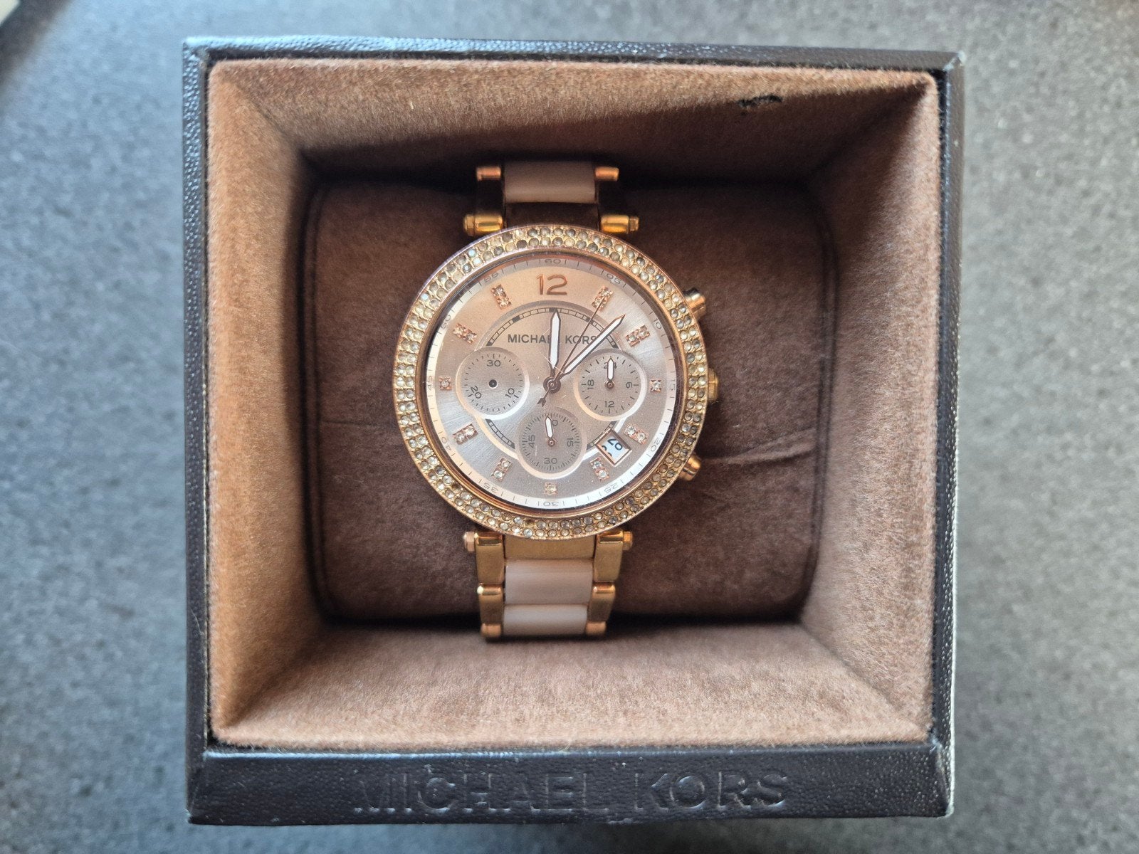 Micheal kors horloge, Ophalen of Verzenden, Gebruikt, Staal, Overige merken