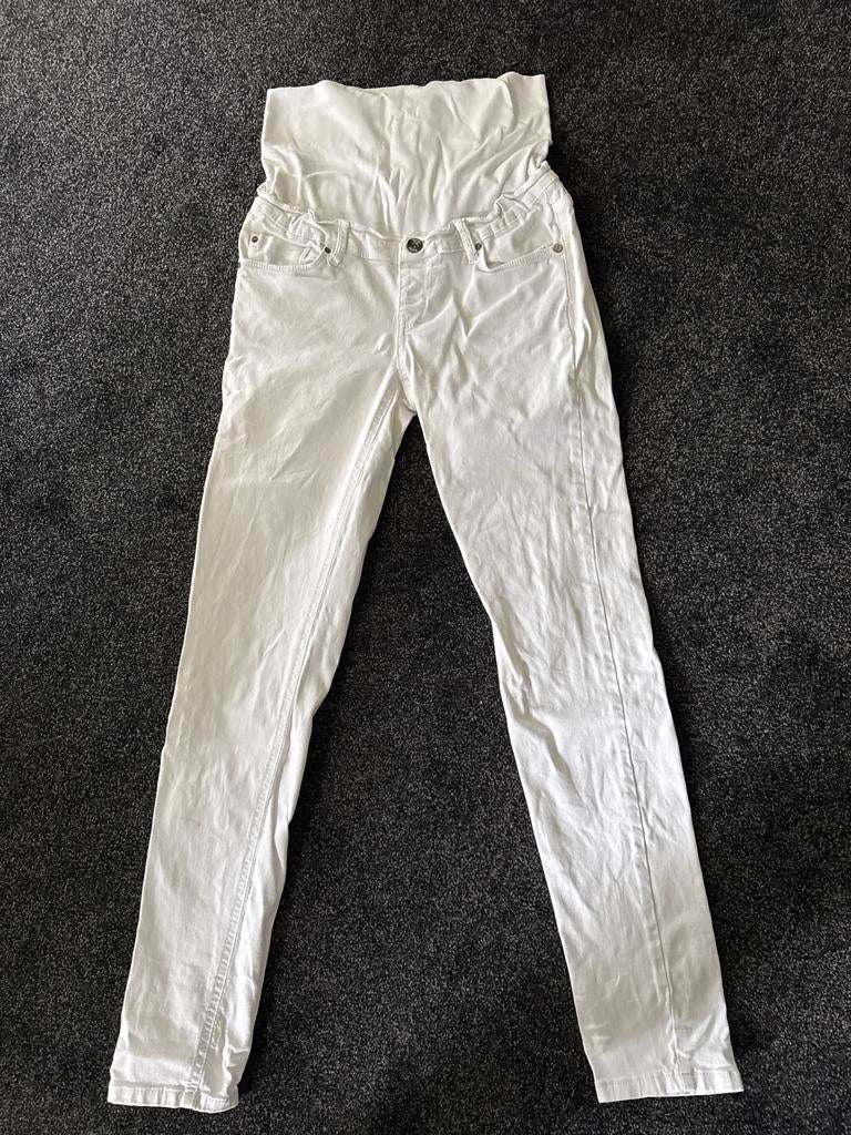 Witte Noppies zwangerschapsbroek - Maat 28 Slim fit, Kleding | Dames, Positiekleding, Ophalen, Wit, Maat 36 (S), Gedragen