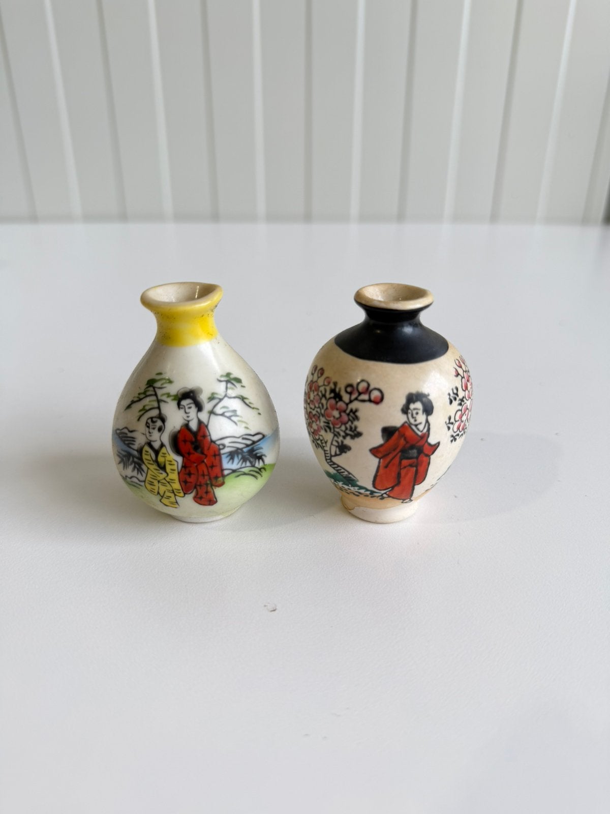 Vintage Japanse miniatuur vaasjes, Ophalen of Verzenden