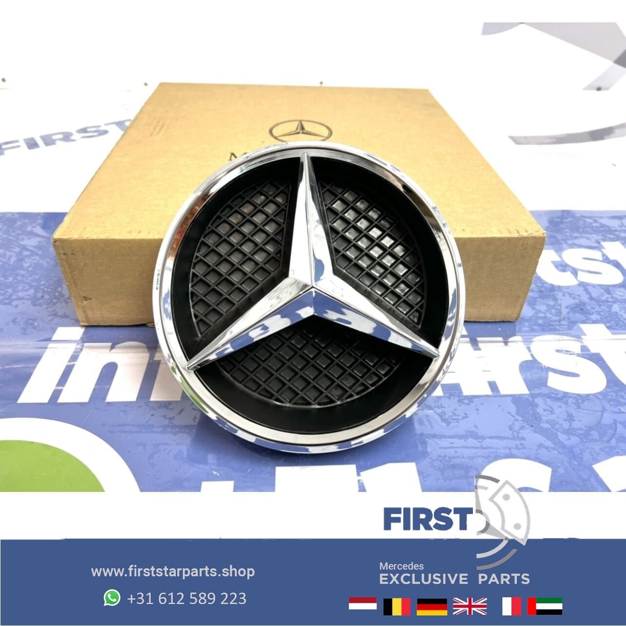 Mercedes STER LOGO CHROOM EMBLEEM W176 W246 W117 W205 W212 W, Gebruikt, -, Ophalen of Verzenden, -