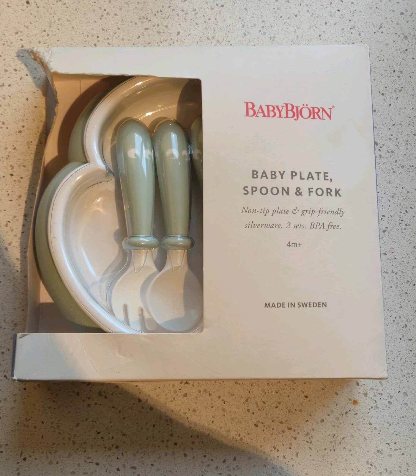Babybjörn baby bord met lepel en vork NIEUW, Ophalen of Verzenden, Nieuw, Overige typen