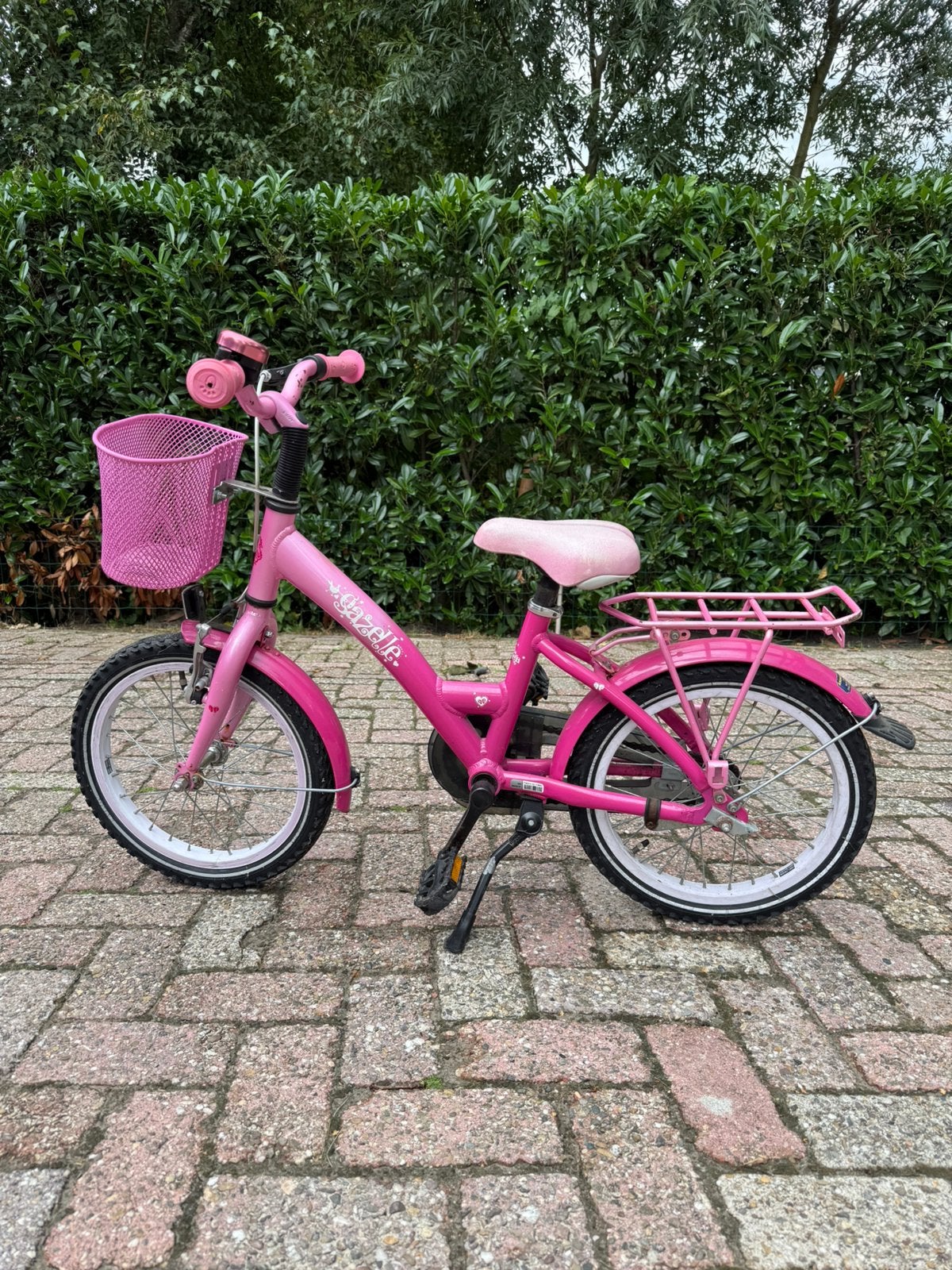 Gazelle meisjesfiets 16 inch, Fietsen en Brommers, Fietsen | Meisjes, Ophalen, Gebruikt, 16 inch, Handrem