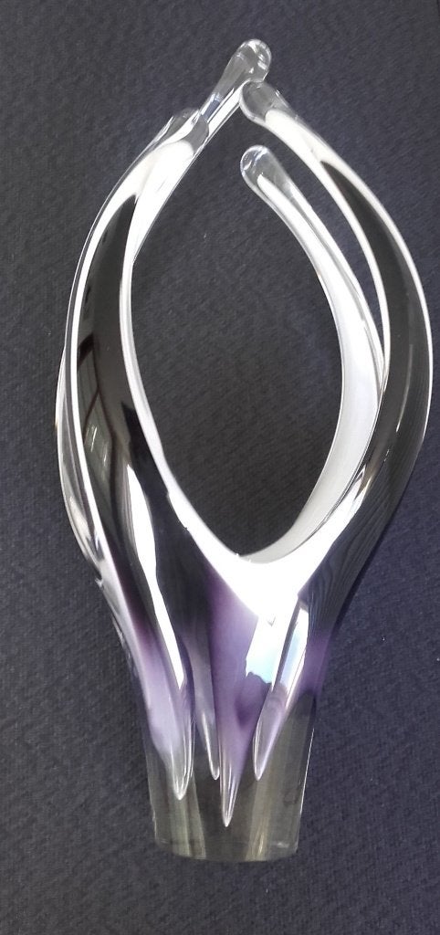 Coquille Flygsfors Paul Kedelv 4-armig kunstobject glas rare, Ophalen of Verzenden