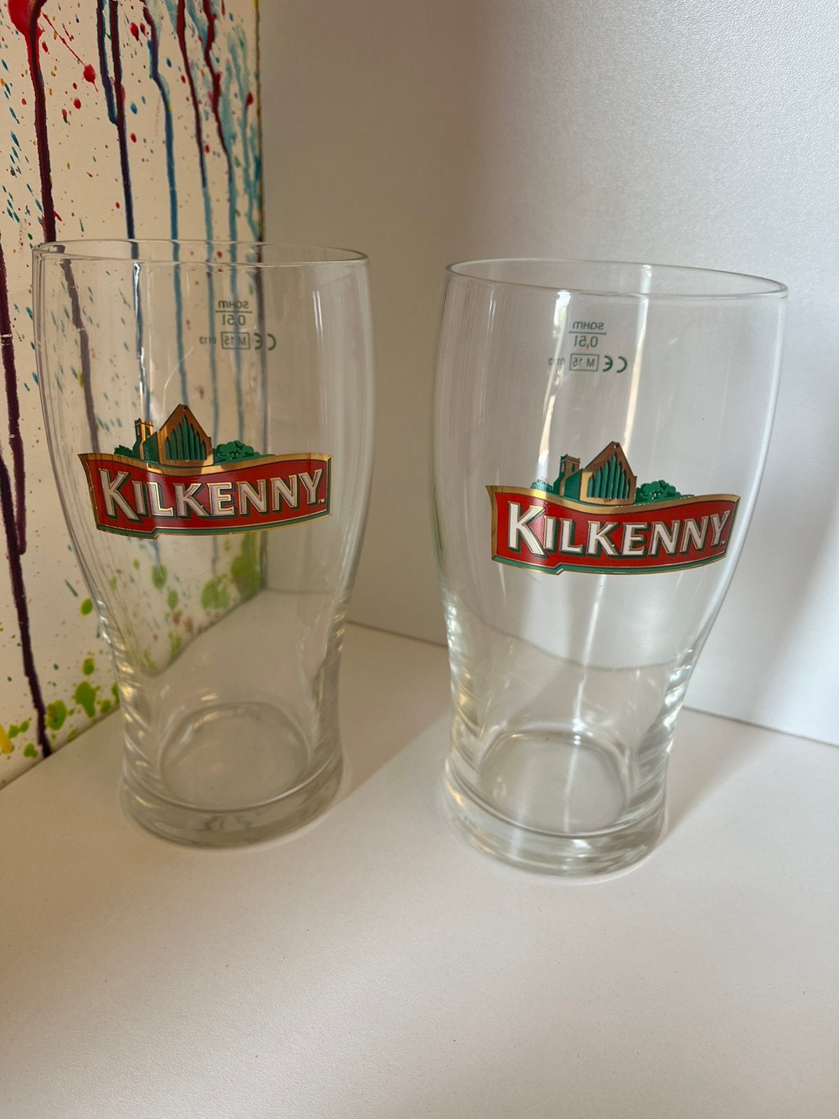 Kilkenny bierglazen set van 2 glazen, Verzamelen, Ophalen of Verzenden, Nieuw, Glas of Glazen, Overige merken