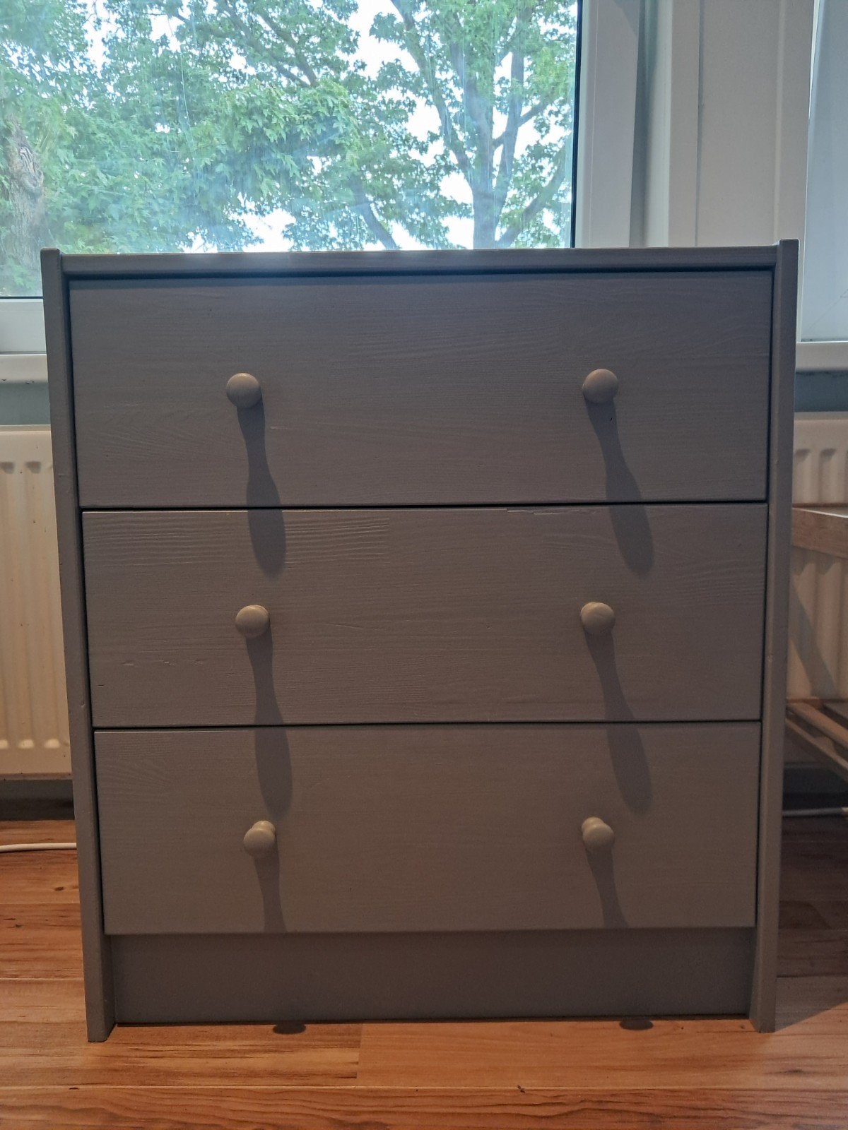 Grijze ladekast met 3 laden, Ophalen, Gebruikt, 50 tot 100 cm, 3 of 4 laden