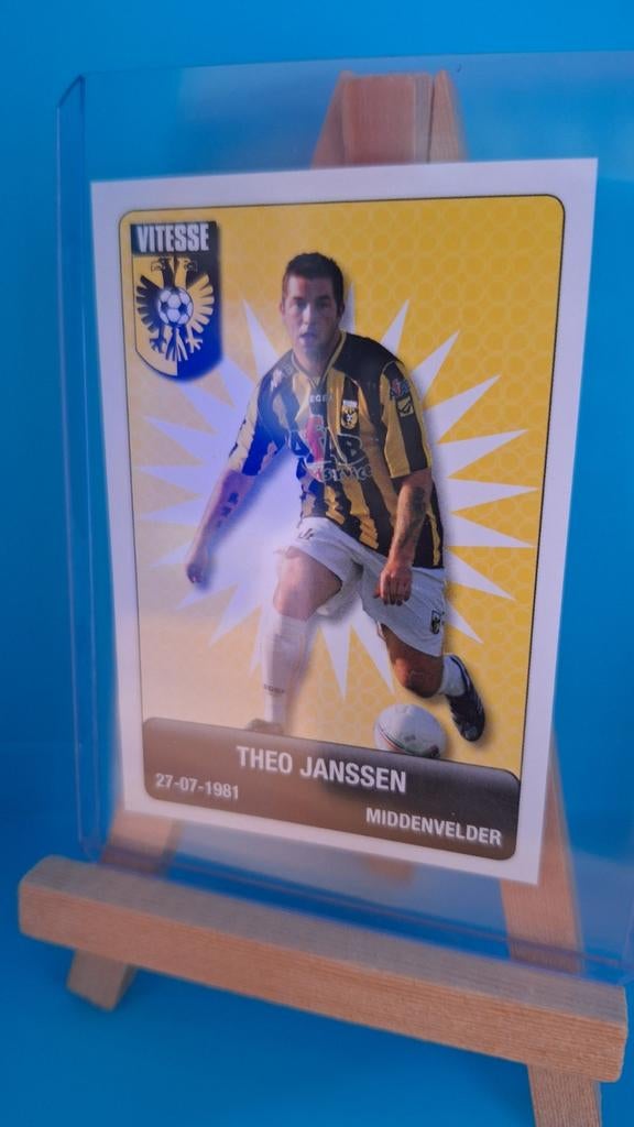 Icoon Theo Janssen Vitesse Periode Voetbalkaart, Verzamelen, Sportartikelen en Voetbal, Gebruikt, Spelerskaart, Vitesse, Ophalen of Verzenden