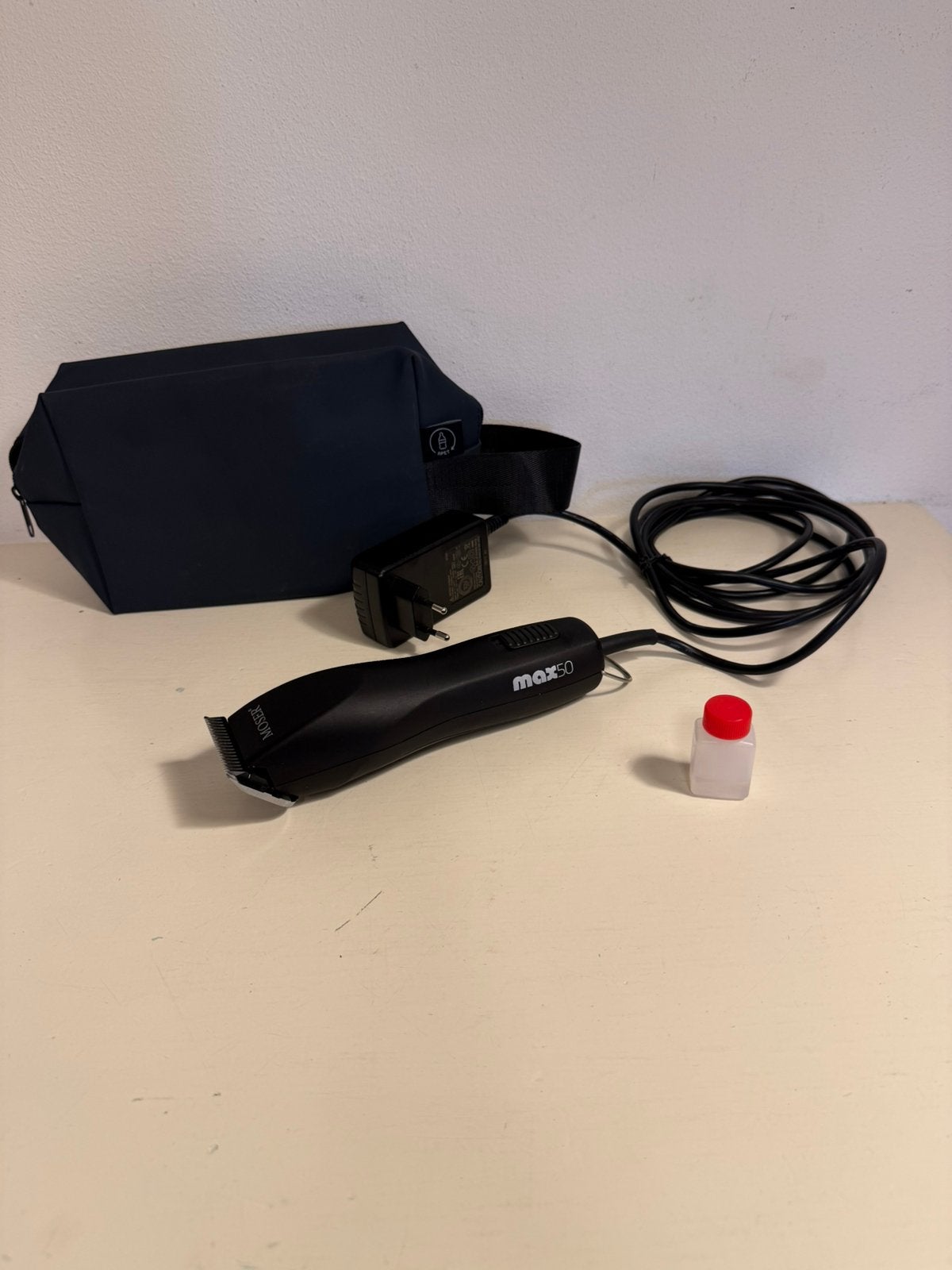 MOSER Max 50 TONDEUSE incl. 1 mm messenset & etui ZGAN!, Moser, Ophalen, Zo goed als nieuw, Tondeuse