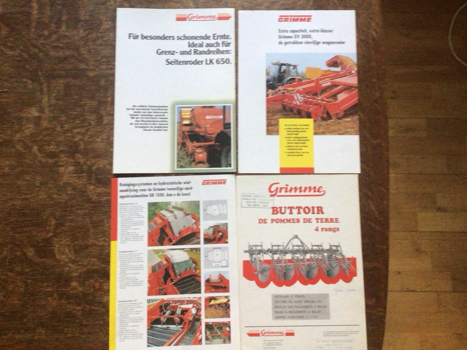 4 Folders Grimme Landbouwmachines, Ophalen of Verzenden, Gelezen, Catalogus