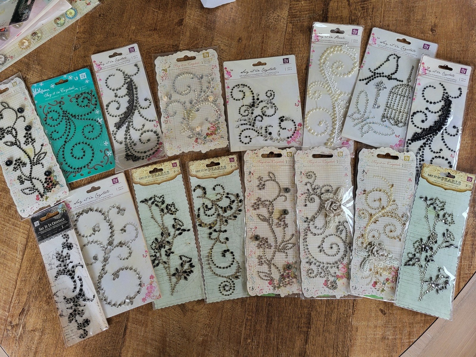 Setnr. 4 Prima Marketing self adhesive embellishments, Hobby en Vrije tijd, Ophalen of Verzenden, Nieuw, Versiering of Embellishment
