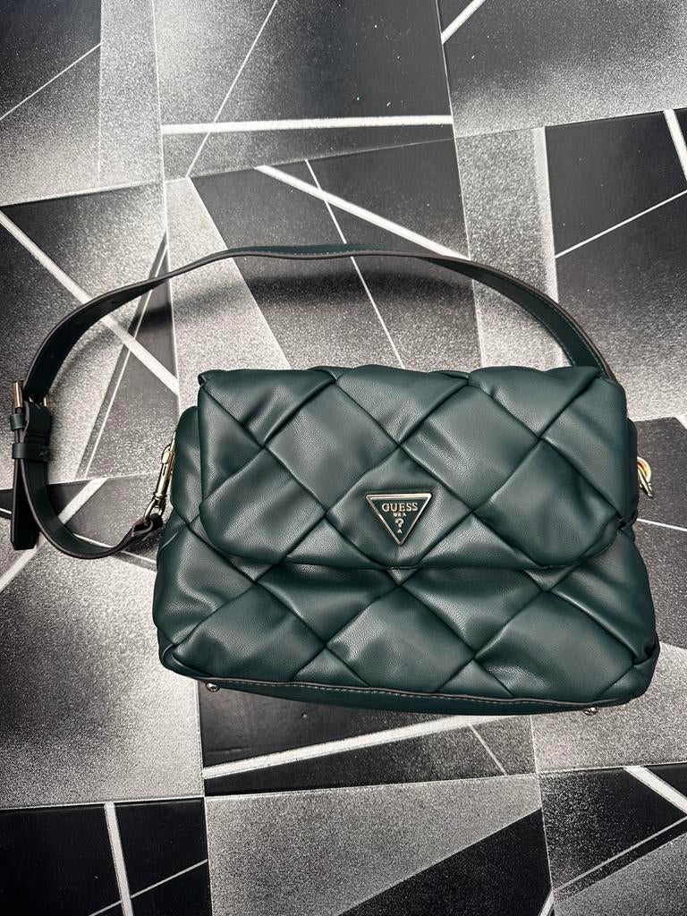 Guess tas groen, Ophalen of Verzenden, Zo goed als nieuw, Groen, Handtas