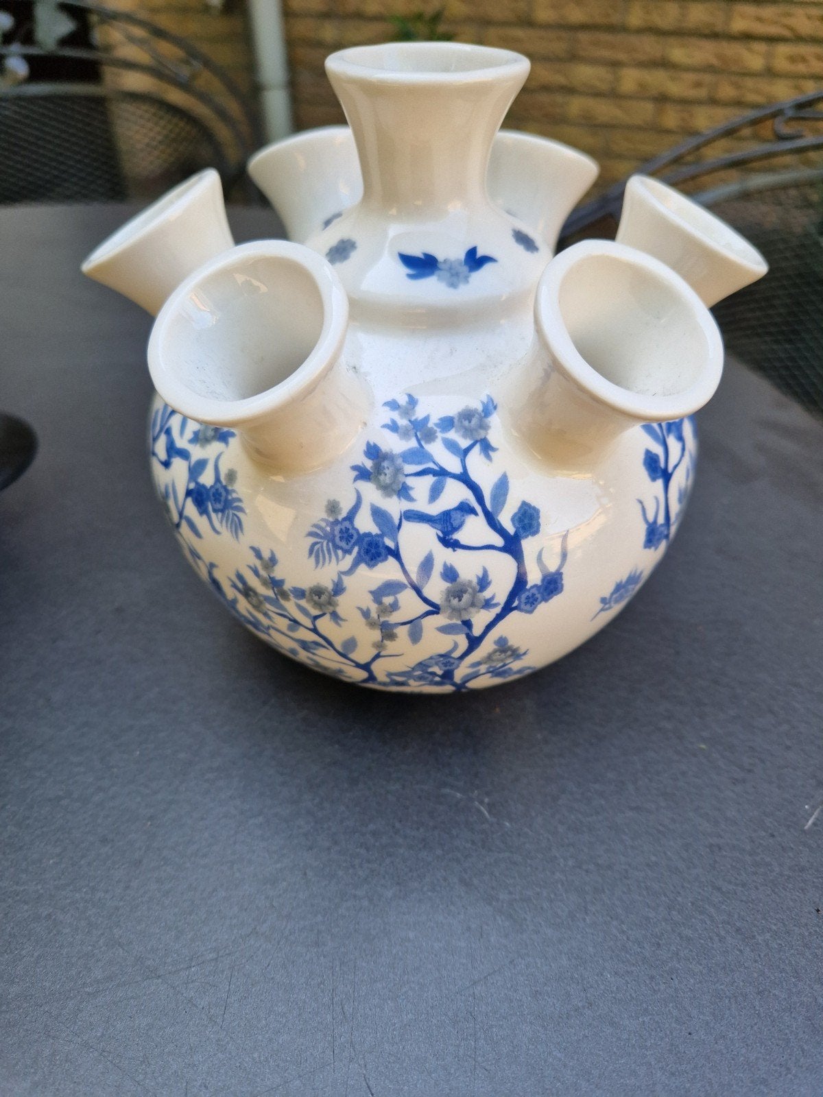 Tulpenvaas, Ophalen of Verzenden, Wit, Glas, Minder dan 50 cm