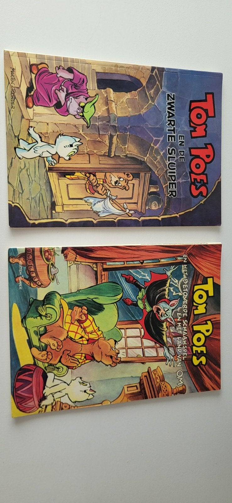 Tom Poes De Zwarte Sluper & Het Betoverde Schaak, Gelezen, Marten Toonder, Ophalen of Verzenden, Meerdere stripboeken
