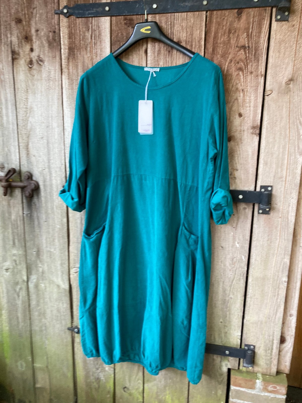 Lange jurk groen/petrol Moonshine 2,  40/46, Ophalen of Verzenden, Zo goed als nieuw, Groen, Jurk