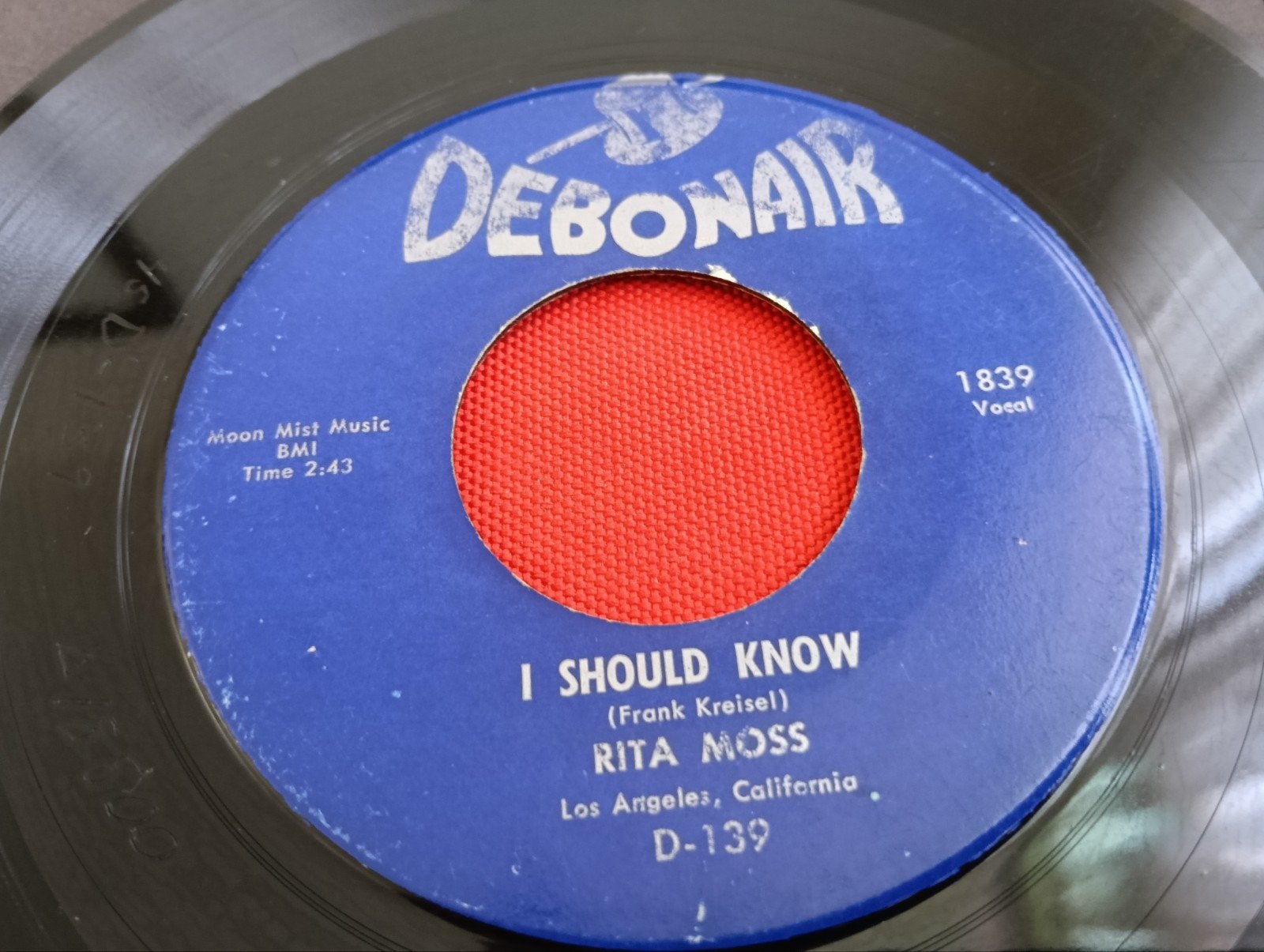RITA MOSS 1957 DEBONAIR LABEL JAZZ, Cd's en Dvd's, Vinyl Singles, Verzenden