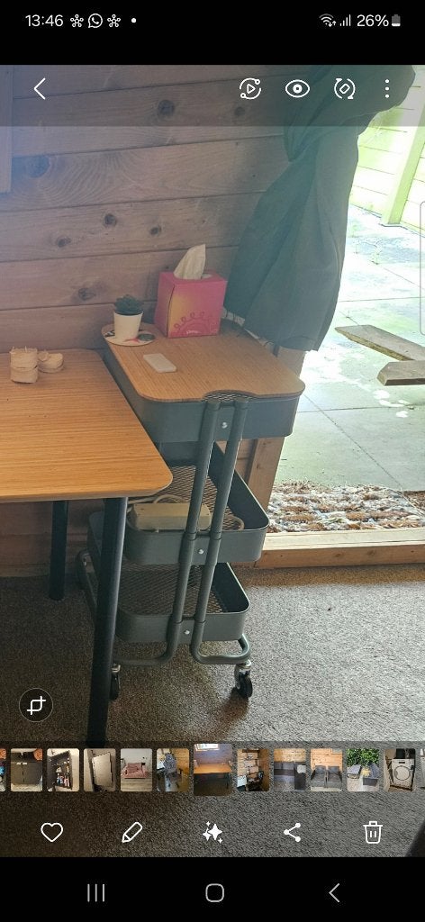 Raskog roltafel, Ophalen, Minder dan 55 cm, Zo goed als nieuw, 60 cm of meer