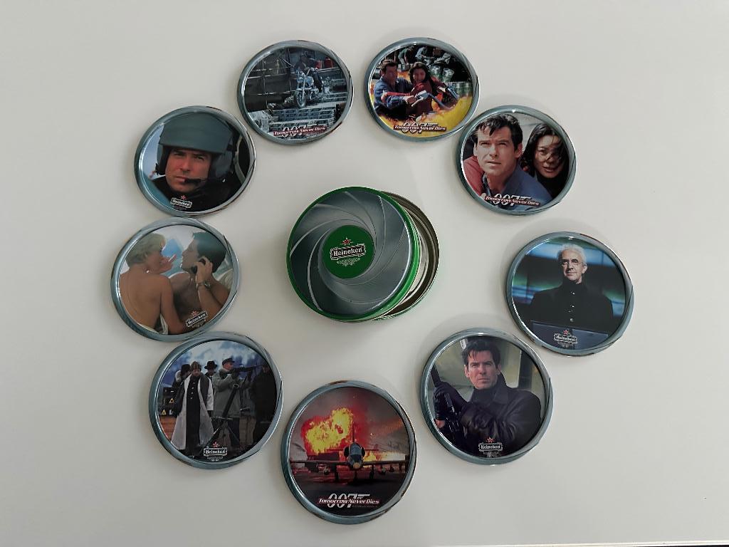 Onderzetters Heineken, thema James Bond 007, Verzamelen, Ophalen of Verzenden, Gebruikt, Overige typen, Heineken