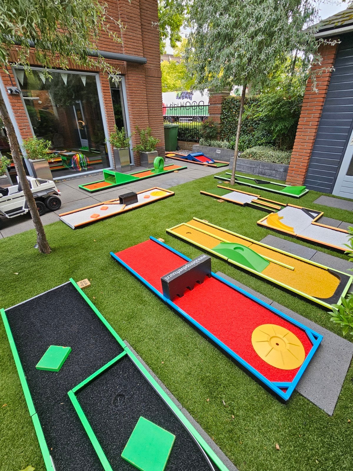 midgetgolf banen 9 op locatie huren, Ophalen of Verzenden, Zo goed als nieuw, Overige