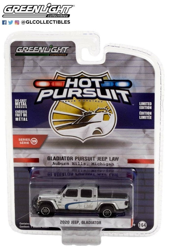 2020 Jeep Gladiator v Greenlight 1/64 Hot Pursuit LAW, Ophalen of Verzenden, Nieuw, Auto