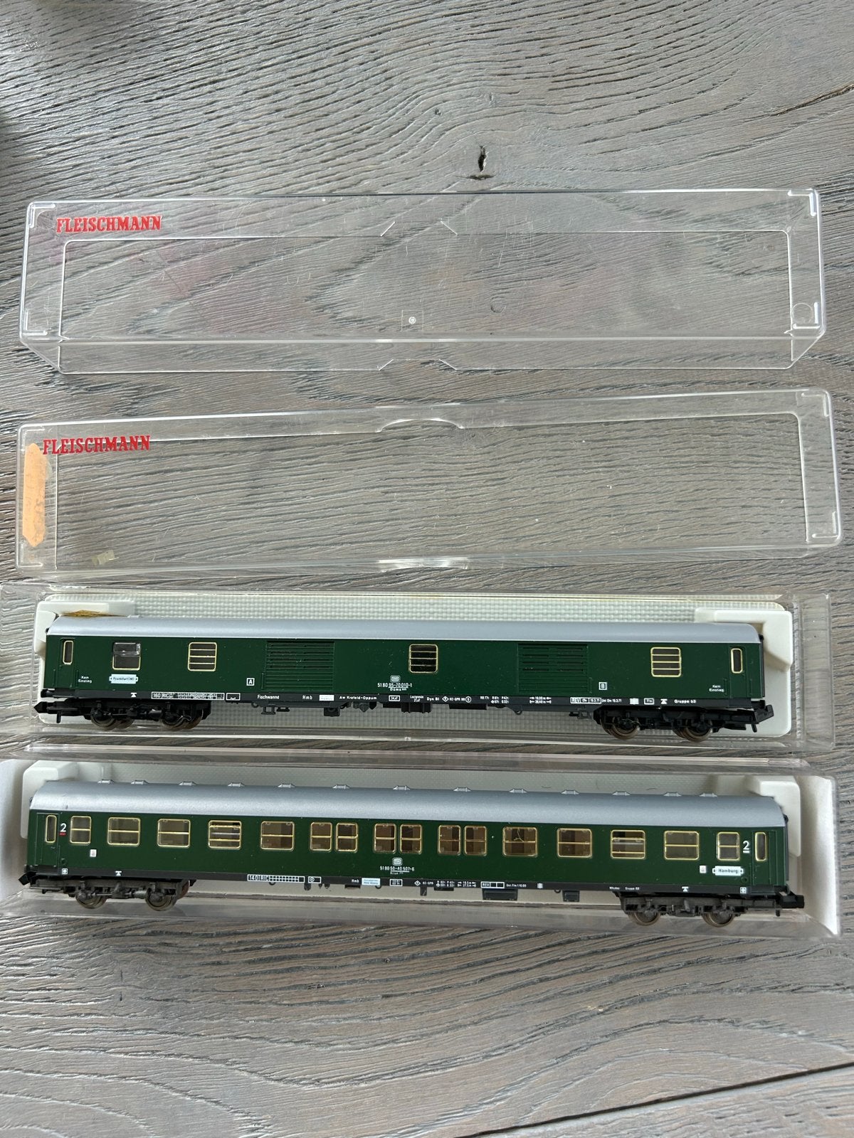 Fleischmann passagierswagons (2 stuks) 8116, Wagon, Ophalen of Verzenden, Zo goed als nieuw, Fleischmann