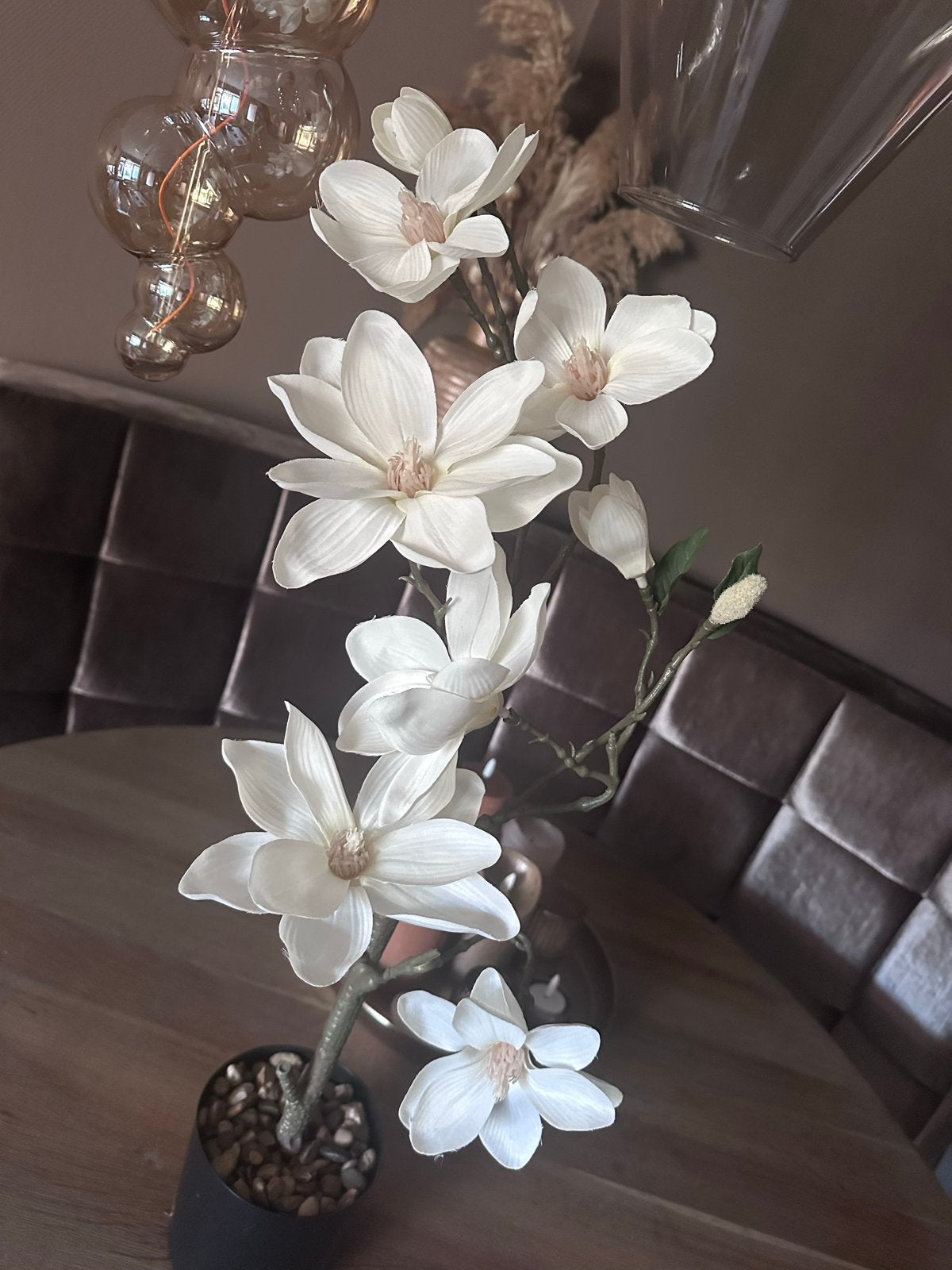 Kunstbloesem plant magnolia wit, Binnen, Zijde, Ophalen of Verzenden, Overige merken