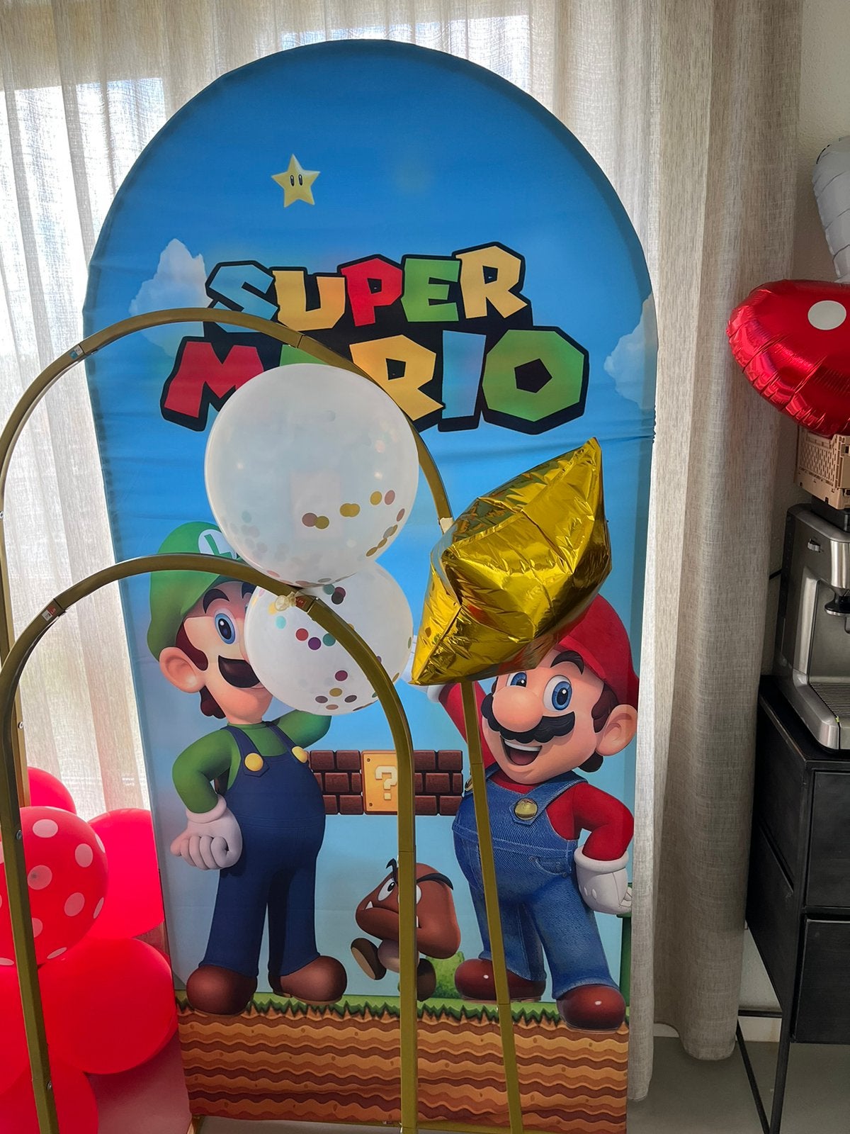 Super Mario thema feest in Amsterdam, Ophalen of Verzenden, Nieuw, Versiering, Verjaardag