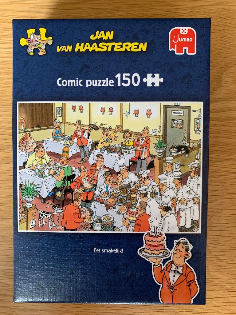 Jan van Haasteren legpuzzel "EET SMAKELIJK" 150 stukjes, Ophalen of Verzenden, Meer dan 50 stukjes, Zo goed als nieuw, 6 jaar of ouder