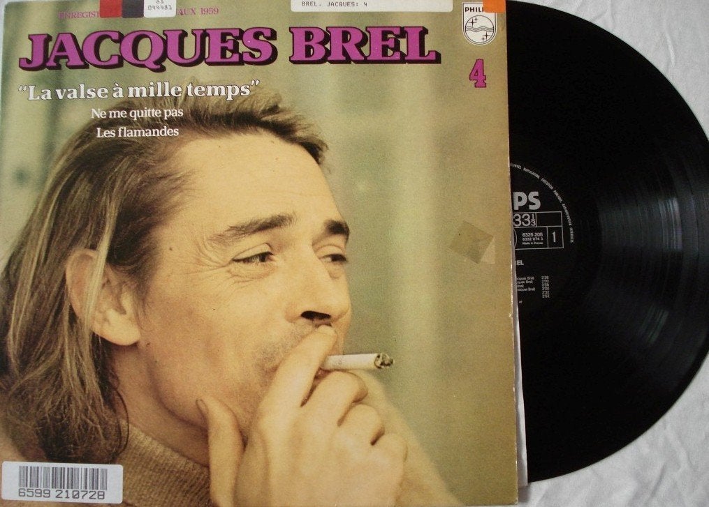 Jacques Brel - 4 - La valse à mille temps, Ophalen of Verzenden, Gebruikt, 12 inch, LP
