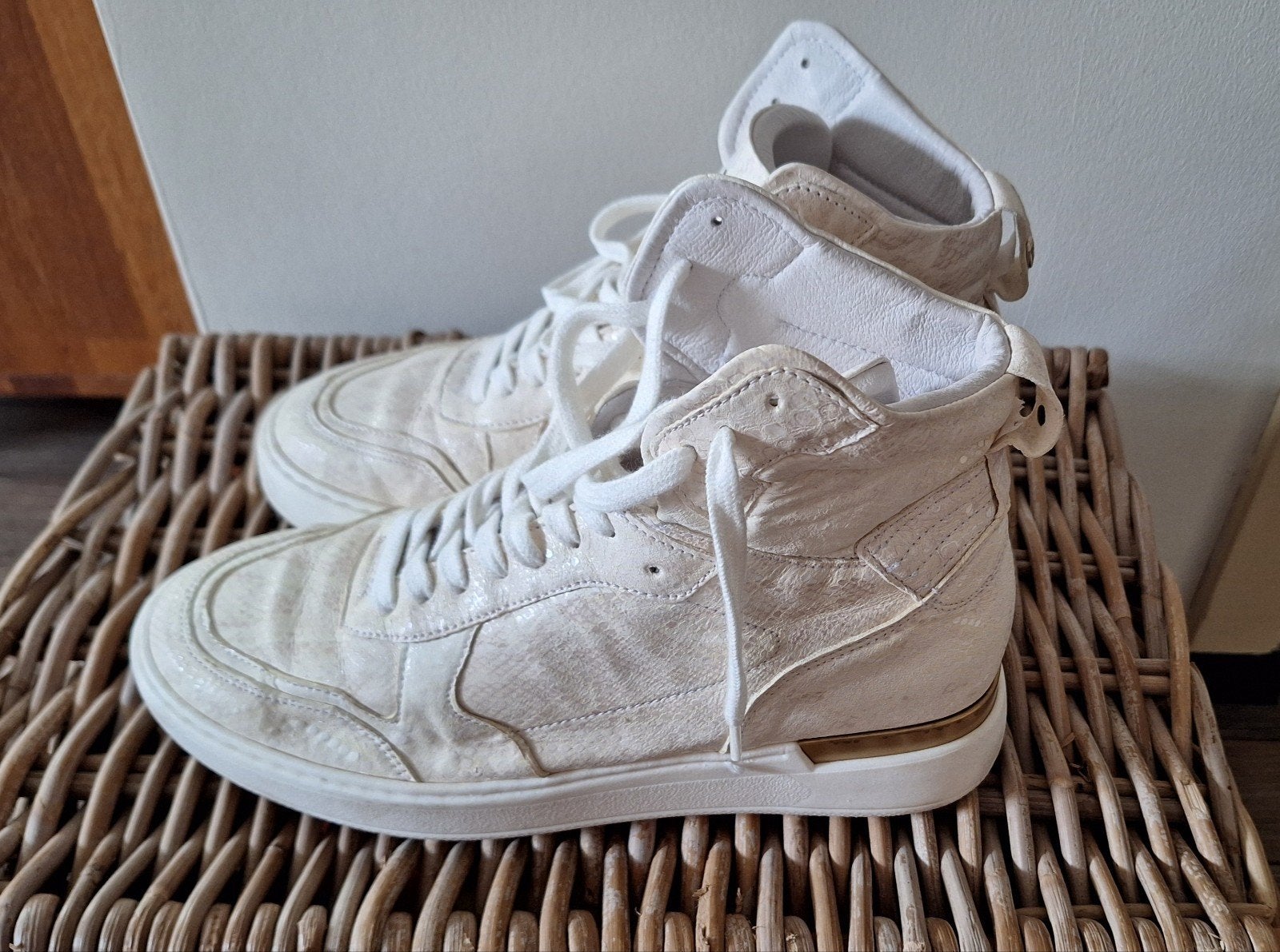 RED RAG HOGE WITTE SNEAKERS, Ophalen of Verzenden, Zo goed als nieuw, Wit, Sneakers of Gympen