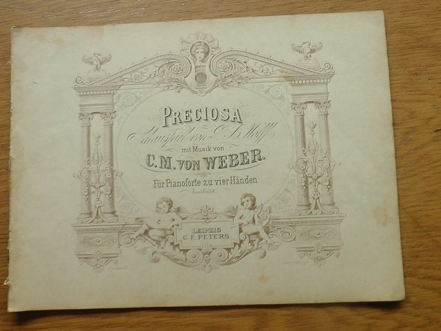 C.m.von weber - preciosa - 4 handig piano, Gebruikt, Klassiek, Ophalen of Verzenden, Artiest of Componist