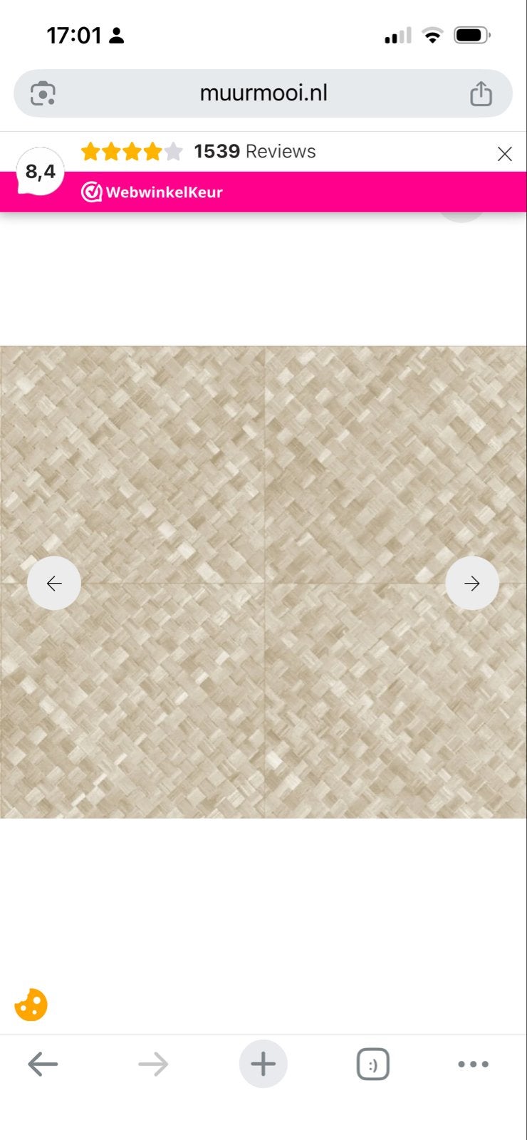 Arte Selva Pandan Behang - 1,5 rol, Ophalen, Materiaallook, Natuurlijk, Vinylbehang