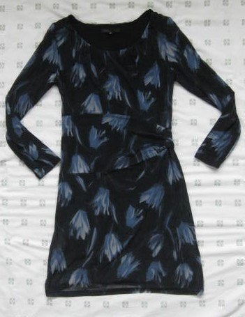 Wax jurk blauw lichtblauw , bloemen, lange mouwen, maat 42, Kleding | Dames, Jurken, Blauw, Maat 42/44 (L), Ophalen of Verzenden