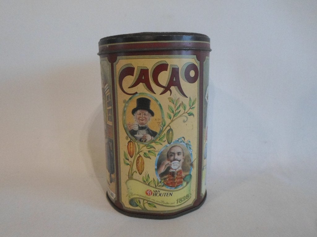 Blik Van Houten Cacao 1980, Verzamelen, Ophalen of Verzenden, Gebruikt, Overige