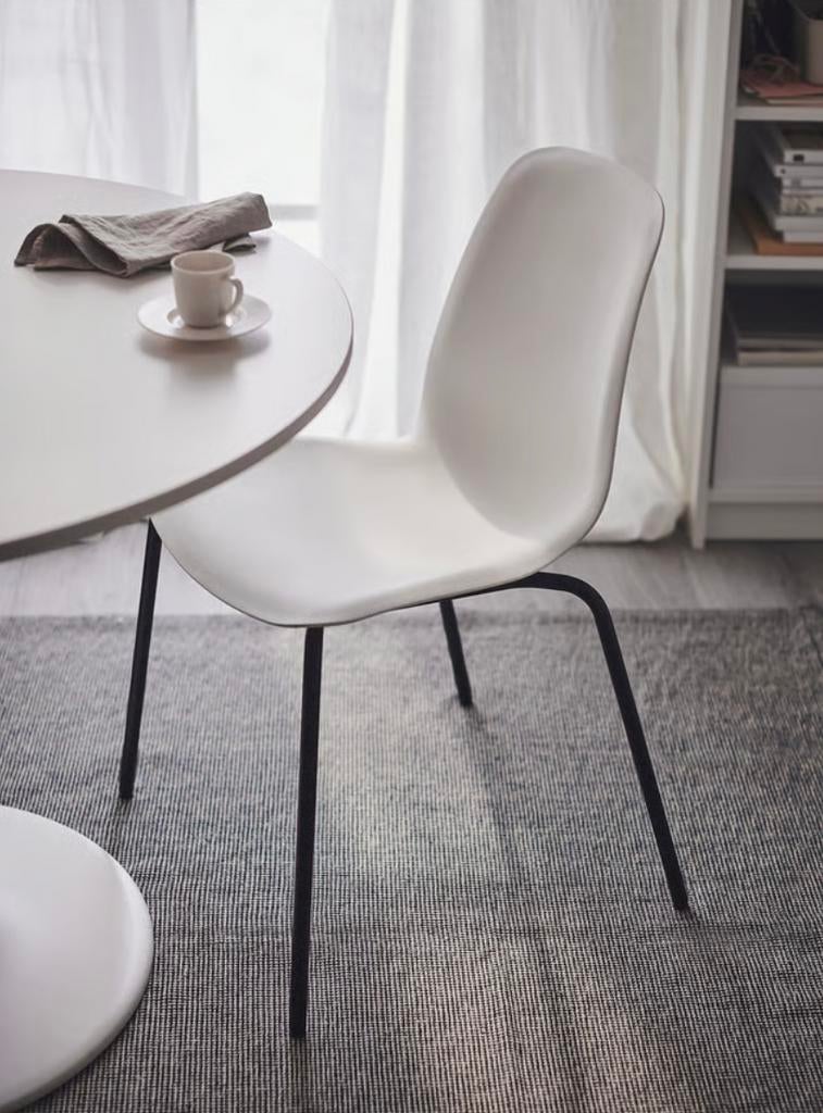 6x LIDÅS Eetkamerstoel, grijs/Sefast zwart IKEA, Ophalen, Zo goed als nieuw, Grijs