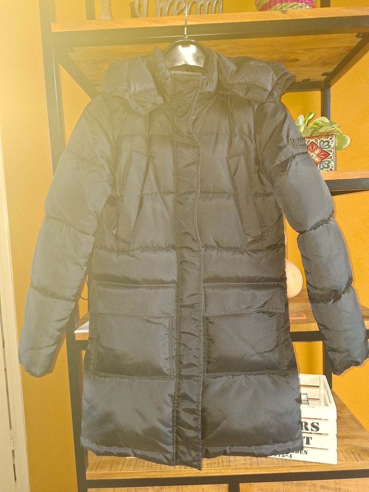 Malelions Zwarte Winterjas Maat XS, Ophalen, Malelions, Zwart, Zo goed als nieuw