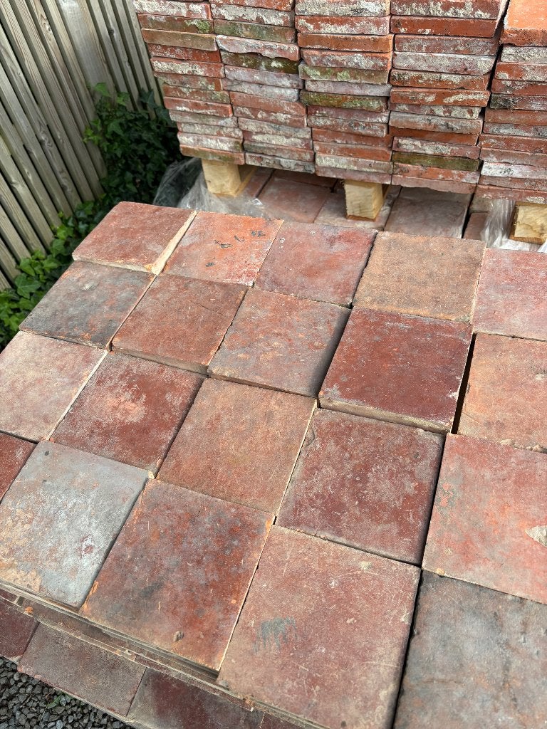 Lot Antieke terracotta tegels. Voor info BELLEN 0474220705, Ophalen