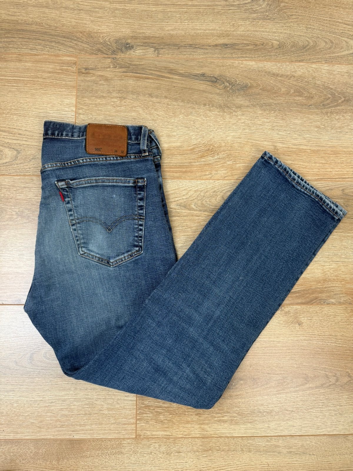 Levi’s Jeans 501 Blauw Maat W34 L32, Kleding | Heren, Spijkerbroeken en Jeans, Verzenden, Zo goed als nieuw, Blauw, W33 - W34 (confectie 48/50)