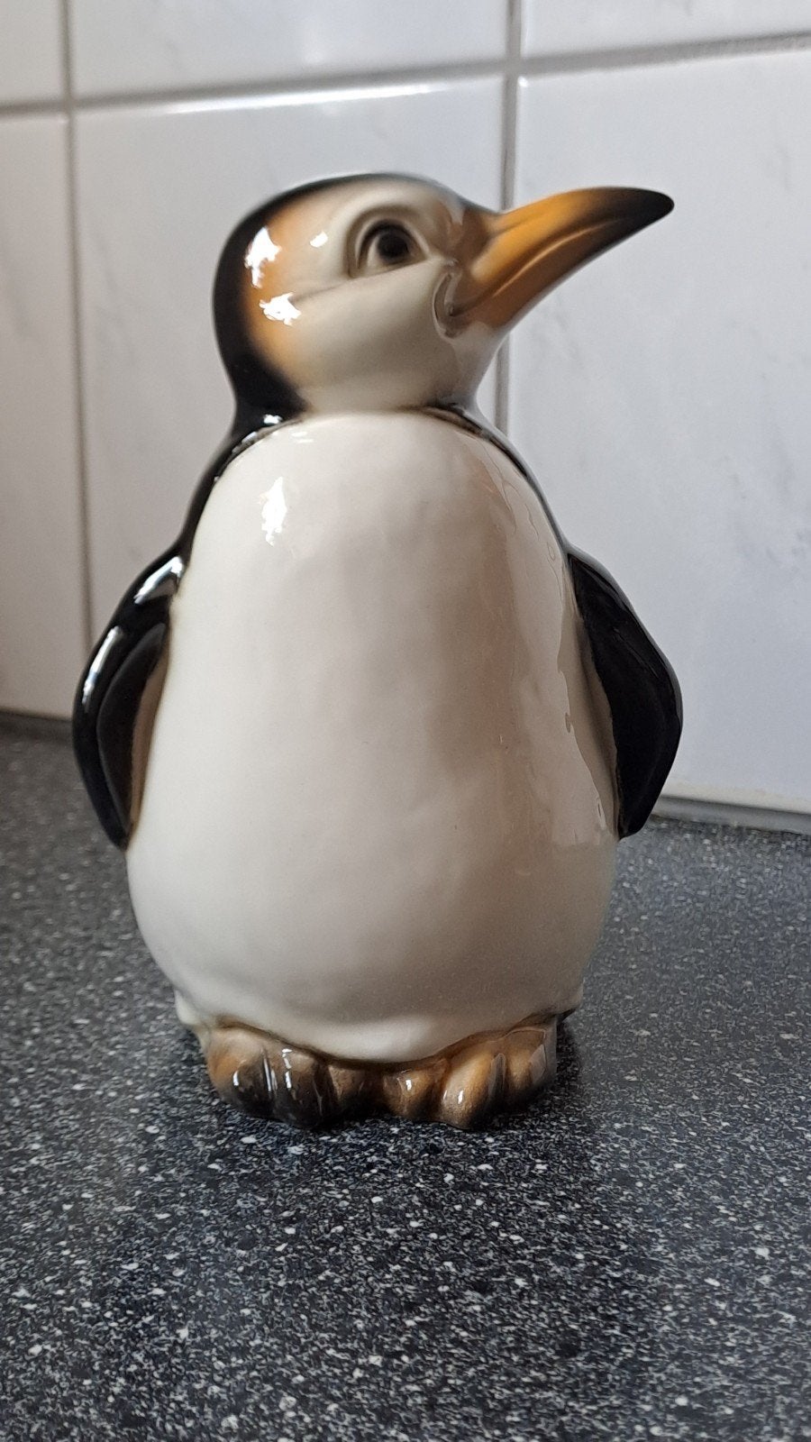 Vintage Goebel Pinguïn Spaarpot - Keramiek, Vintage, Zwart, Zo goed als nieuw, Goebel Porzellan GmbH, Austraße 2, 96472 Rödental, Duitsland