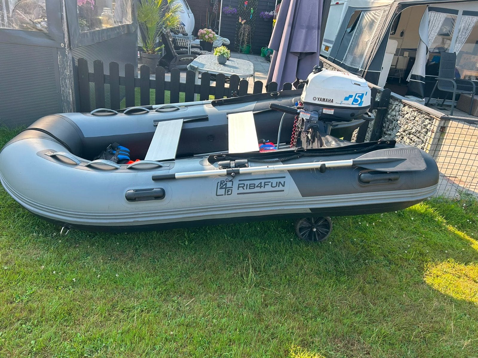 RIB4FUN RUBBERBOOT, Watersport en Boten, Rubberboten, Ophalen, Yamaha, Zo goed als nieuw, 3 m