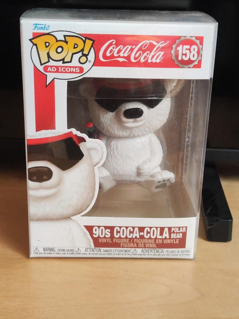 Funko Pop! Coca-Cola 90s Polar Bear #158 in beschermhoes, Ophalen of Verzenden, Zo goed als nieuw