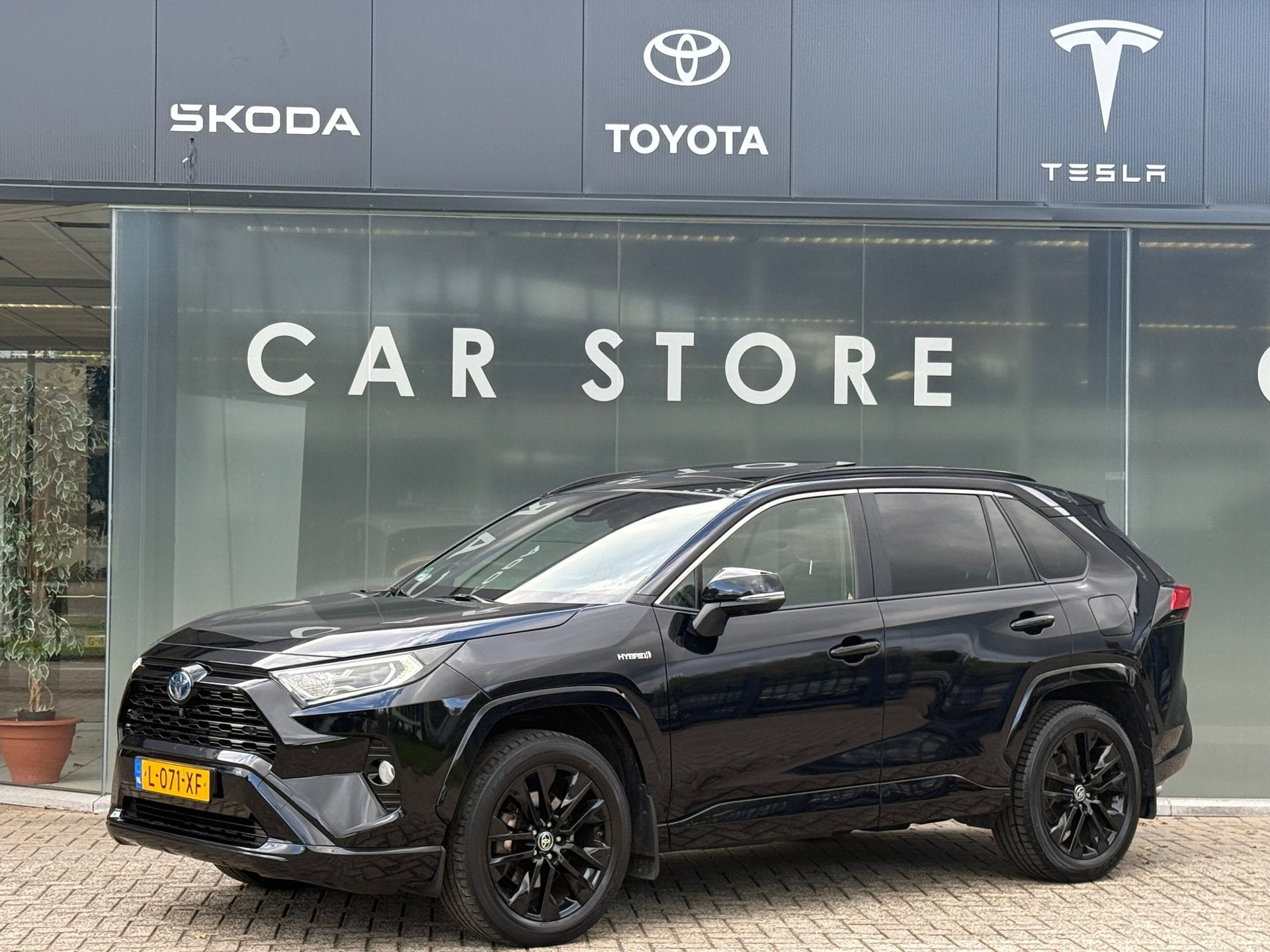 Toyota RAV4 2.5 Hybrid AWD Black Edition Pano|Leder|JBL, Automaat, Dealer onderhouden, Gebruikt, 4 cilinders