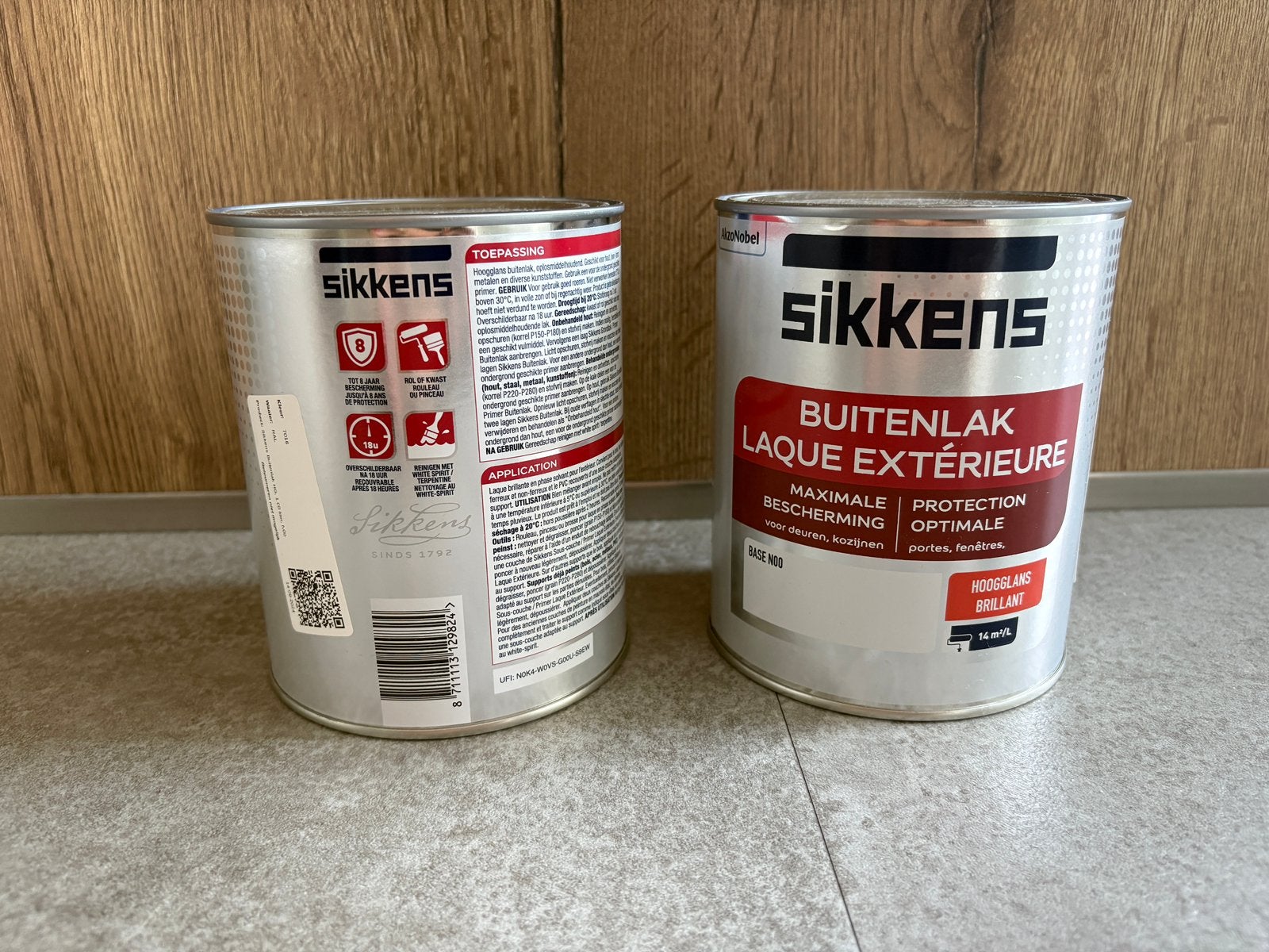 Nieuw! 2x Sikkens buitenlak hoogglans RAL 7016 - Antraciet, Overige kleuren, Ophalen of Verzenden, Zo goed als nieuw, Lak